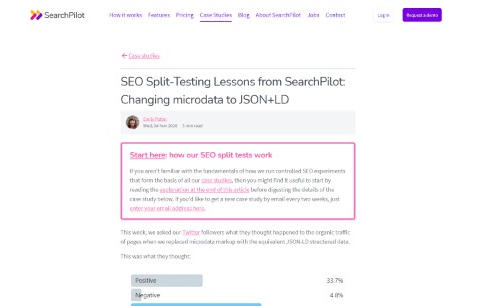 Changing microdata to JSON+LD SEO Split Testing Lessons From SearchPilot
