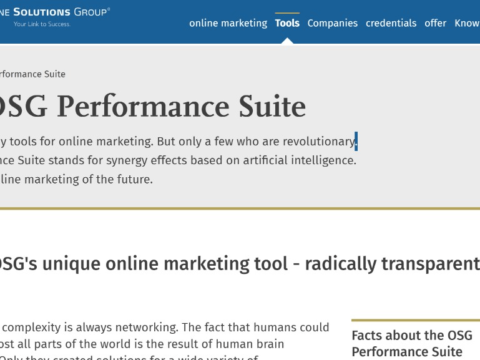 OSG - Online Marketing Tool