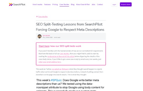 Forcing Google to Respect Meta Descriptions SEO Split Testing Lessons From SearchPilot