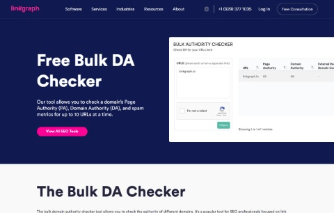 Free Bulk Domain Authority Checker - Bulk DA PA Checker - LinkGraph