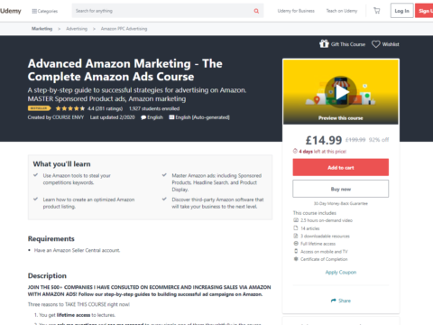 Advanced Amazon Marketing – The Complete Amazon Ads Course