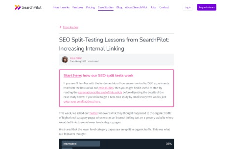 SEO Split-Testing Lessons from SearchPilot Increasing Internal Linking
