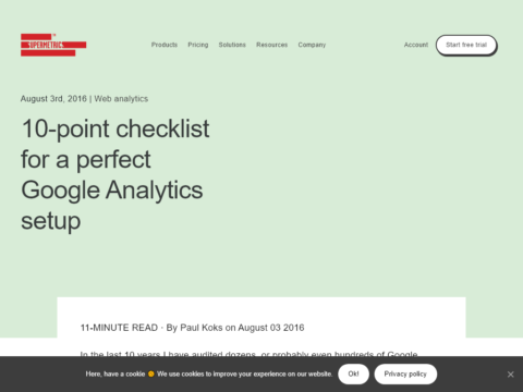 10-point checklist for a perfect Google Analytics setup