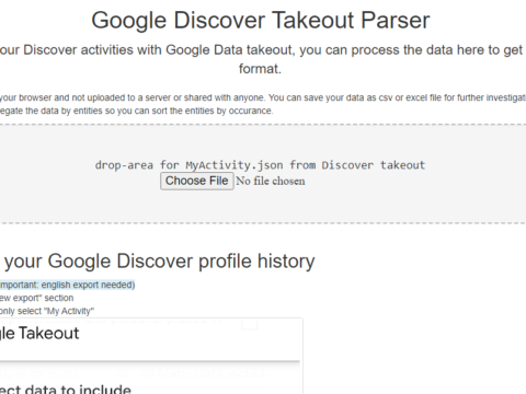 Google Discover Takeout Parser