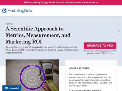A Scientific Approach to Metrics, Measurement, and Marketing ROI