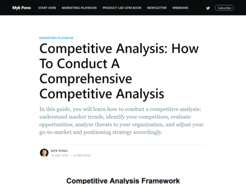 Competitive Analysis: How To Conduct A Comprehensive Competitive Analysis