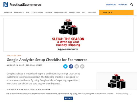 Google Analytics Setup Checklist for Ecommerce